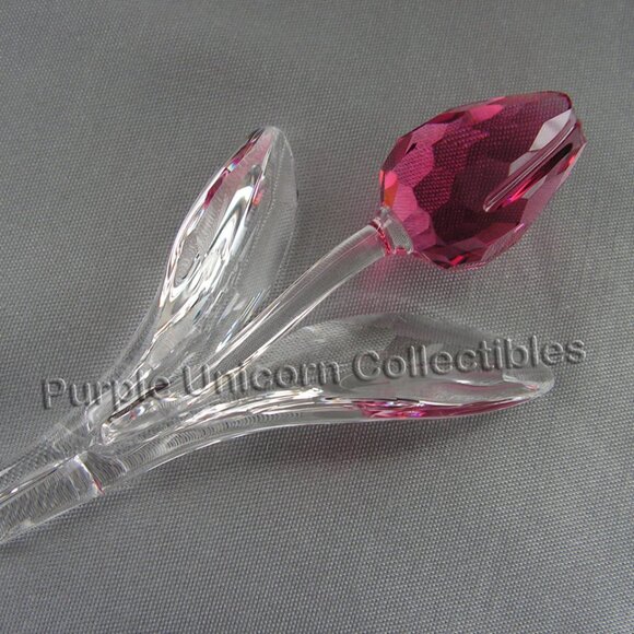 Swarovski Crystal SCS 2004 Limited Edition Pink Tulip With Display Stand - Picture 2 of 3